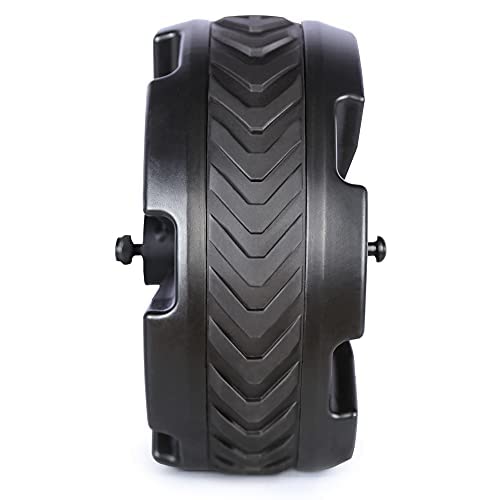 PORTAL Wagon Wheels Replacement 8"" Diameter X 3.4"" Wide for Utility Wagon Cart, Plastic Wheels with TPR Tread Outdoor Garden Carts Replacement Parts - Image 3